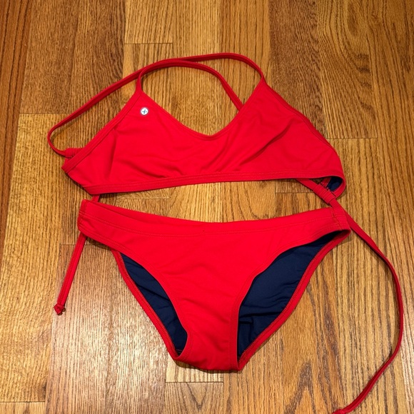 Red WATERMAN Bikini Set - Picture 1 of 4